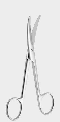 Ножиці МАЙО СТІЛЛ (MAYO STILLE), зі скошеними краями леза (фаска леза), вигнуті, 14,5 см (cm)